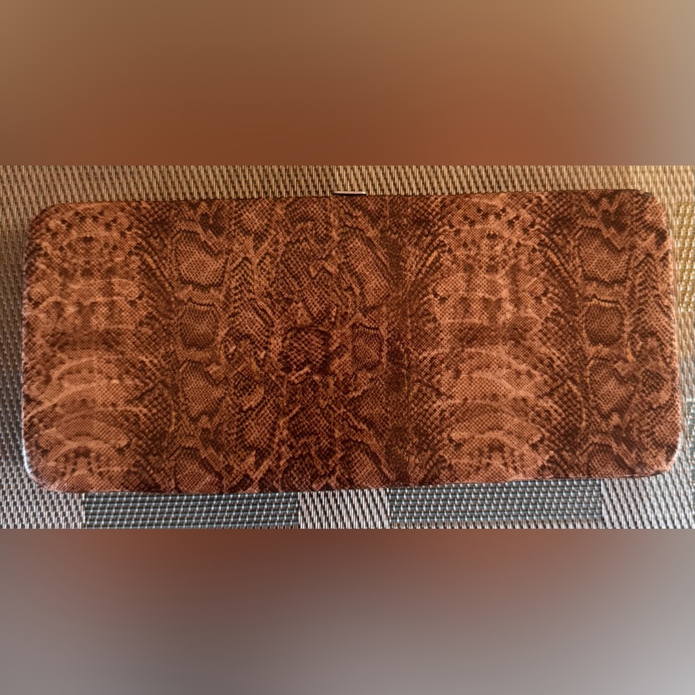 Rolfs Brown Snake Print Leather Wallet